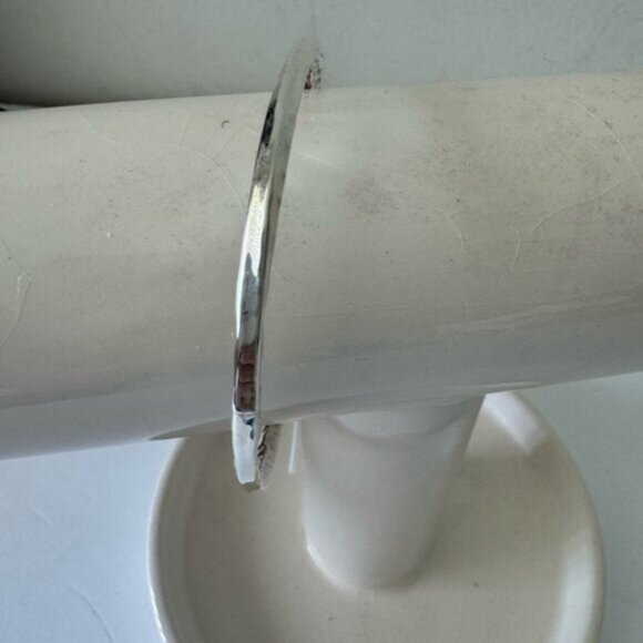 Seed & Sage ATI 925 Sterling Silver Bangle Hammered Bracelet Mexico D-2 3/4\